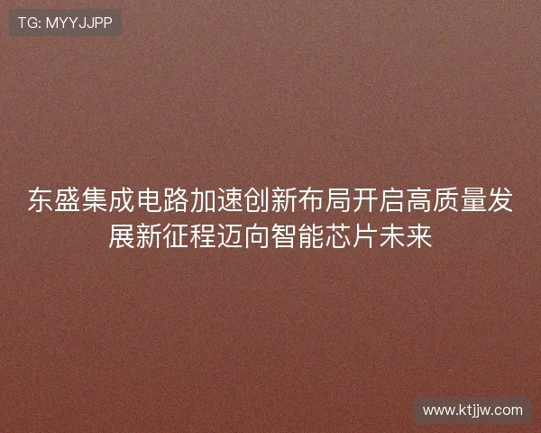 东盛集成电路加速创新布局开启高质量发展新征程迈向智能芯片未来 东盛集成电路加速创新布局开启高质量发展新征程迈向智能芯片未来